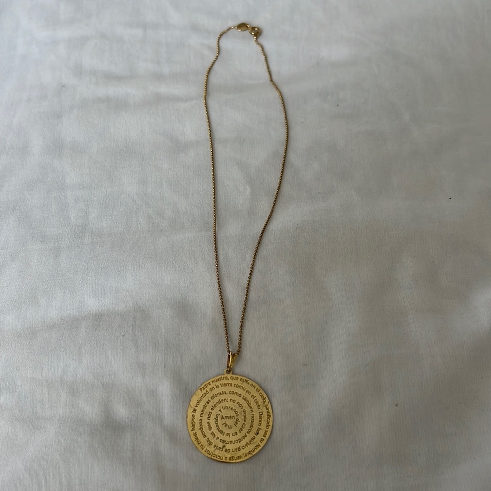 Our Father Prayer Necklace/ Padre Nuestro